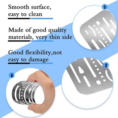 Clabby 4 Pieces Drafting Eraser Shield Erasing 9.8 x 6 cm/ 3.8 x 2.4 inches