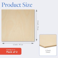 Baltic Birch Plywood, 3 mm 1/8 x 12 x 12 Inch, B/BB Grade Sheets| Woodpeckers