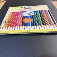 Vintage Faber Castell West Germany Watercolor Colored Pencils Set 23 Art F/S