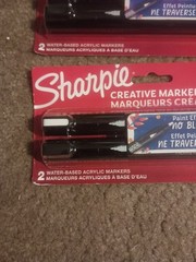 SHARPIE Creative Markers 2ct. Water-Based Acrylic Markers. Bullet Tip (Lot of 4)