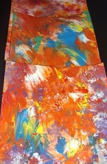 ART craft- collage-paper paint- journals, cards, wall art- ” fire storm series” 