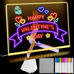 Lumiboard LED Drawing Board, Light Up Acrylic Dry Erase Board 7.9×7.9” wit