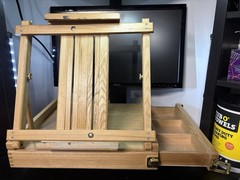 U.S. Art Supply Adjustable Wooden Sketchbox Easel, Desktop Drawer Case E-245