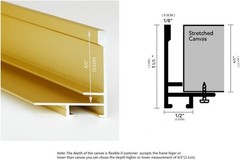 DIY Metal Floating Frame for 16X20 Canvas Painting Art,4/5″(2.1cm) Depth, gold