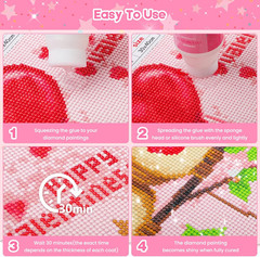 NAIMOER Diamond Art Sealer 360ML with Brushes, DIY Sealer with Sponge Head, 5D A
