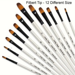 48 Pcs Artist Paint Brushes Set Art Acrylic Oil Watercolour Painting Craft Model