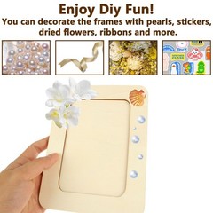20 PCS Wooden Picture Frames for Crafts DIY Wood Picture Frames Unfinished So…