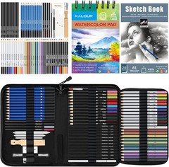 76 Drawing Sketching Kit Set – Pro Art Supplies with Sketchbook & Watercolor …