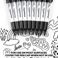 cloudriver Black Permanent Markers Fine Tip, 60 60 Count (Pack of 1),