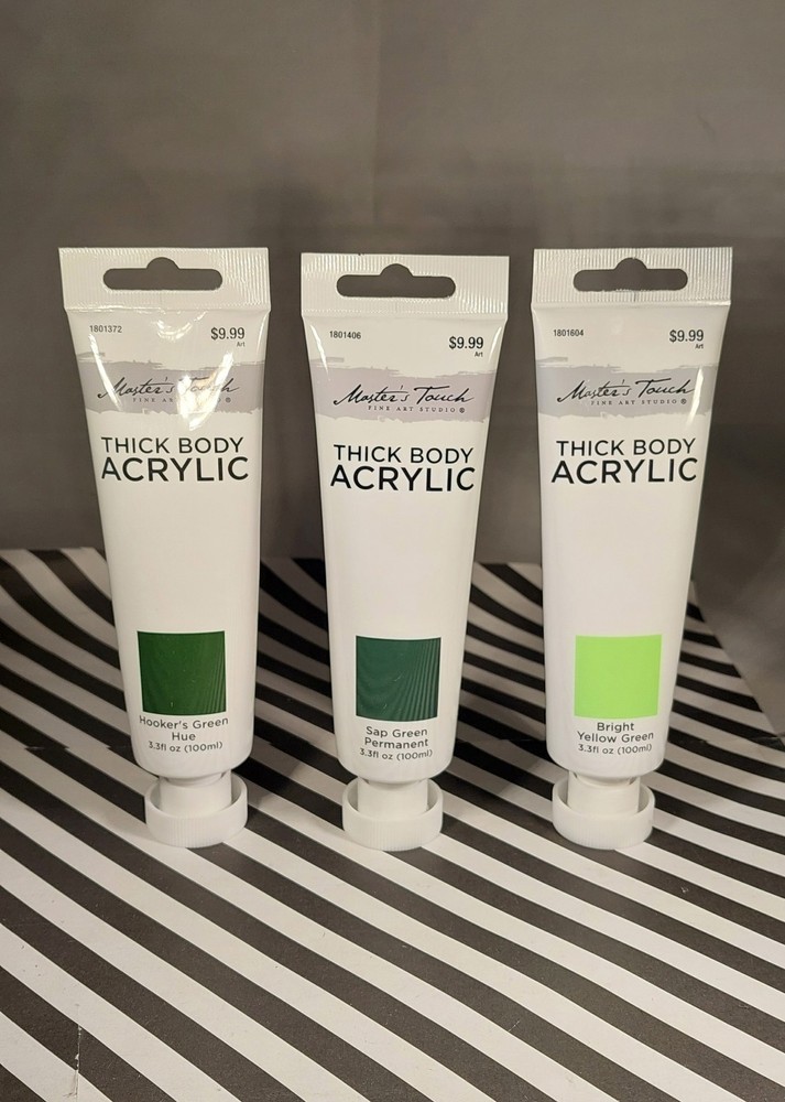Lot Of 3 Master’s Touch Thick Body Acrylic Paint Unopened 100ml Tubes NEW SEALED