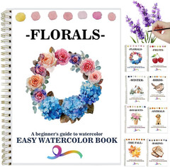 Watercolor Workbooks Coloring Book Beginner Friendly Painting Kit Easy Nature…