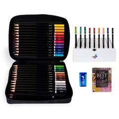 72 Colored Pencils For Artists Art Tools Coloring Drawing Sketching Kit Case