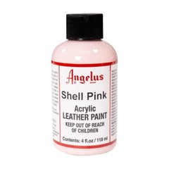 Angelus Acrylic Leather Paint Shell Pink 4 fl oz Bottle 118ml