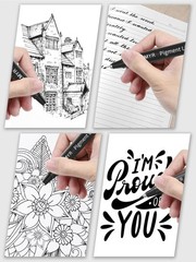 Micro Fine liner Drawing Art Pens Calligraphy Pens: 22 Size Art supplies Wate…