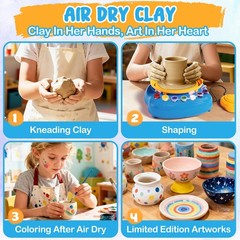 Arts and Crafts for Kids Ages 8-12, Pottery Wheel Kids, Small, BLUE