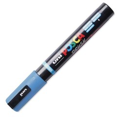 Posca Markers, Paint Marker, Light Blue Paint, 5BR Brush Tip, Acrylic, Opaque
