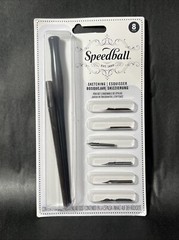 Speedball, Sketching Pen Set – 2 Penholders w/ 6 Pen Tips