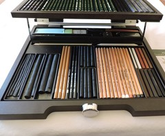 Faber-Castell Pitt Monochrome 86 Drawing Materials W/ Case Free Shipping