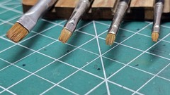 Grumbacher Set Of 4 Red Sable One-Stroke Artist Brushes Series 926 & 7705