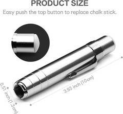 RALIS 2 Packs Aluminum Alloy Chalks Holder, For 1 Count (Pack of 2), Silver