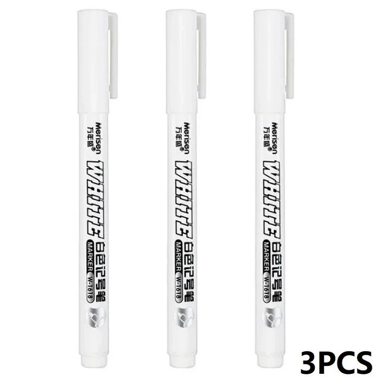 White Waterproof Permanent Paint Marker Pens for Metal Wood Fabric**