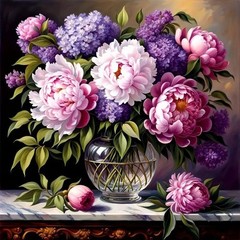 Flower Diamond Painting Kits for Adults, 5D Full Drill Diamond Art Kits for Begi