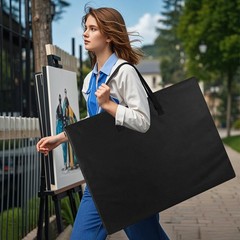 ZKOO 20 x 26 Inch Art Portfolio Bag, Big 20*26in-Black, Black