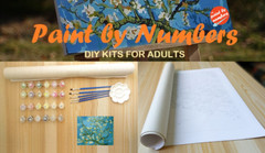 USA – DIY Paint by Number Kit Acrylic Oil Painting Home Decor – Cafe Terrace