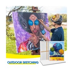 Sherr 3 Pcs 48 x 36 Inch Large Canvas for Painting Cotton Stretched Canvas Bl…
