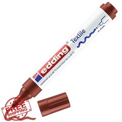 edding Textile Marker Brown Round Nib 2-3mm