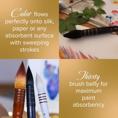 Silver Brush Limited 5225S-80 Atelier Size – 80, Golden Taklon Quill
