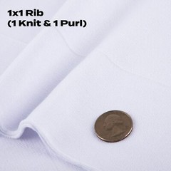 1×1 Solid Rib Knit Fabric Stretchy Knitted Ribbing for Cuffs Collars and Wais…