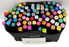 Touch Mika 80 Colors Alcohol Markers Set Twin Tip Sketch Manga Illustration USED