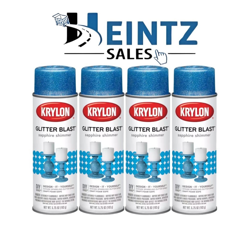 KRYLON 3814 — Glitter Blast Sapphire Shimmer 5.75 oz 4 Pack