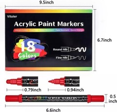 Fabric Markers Permanent Pens Paint Clothing Textile Dye T-Shirt Shoes DIY Set