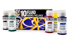 Fluid Mixing Set 10 Colors Acrylic Paints Versatile Blending for Artists