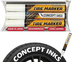Premium Tire Marker Pens, White Waterproof Paint Markers for Car Tire Lettering,