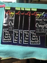 5- New Crayola Midnight Metallic Hand Lettering Caligraphy Instructions Books