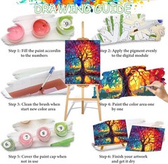 Paint by Numbers Kit for Adults Beginner – Tree of Life Adult Paint-by-Number o