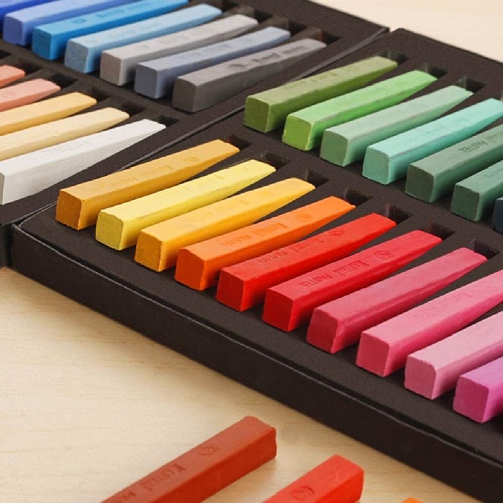 12 Pc Non Toxic Square Soft Pastel Chalk Set Artist Drawing Painting Supplies