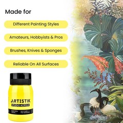 Artistic Acrylic Paint Jar – High-Pigment, Fade Proof Painting Supplies, Suit…