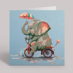 CraftBuddyUS CCK-A132: “Cute Baby Elephant” Crystal Art Card 18 x 18cm