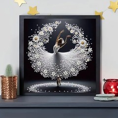 5D Diamond Art Kits for Adults Beginners,Elegant Dancer Special Shape Diamond P