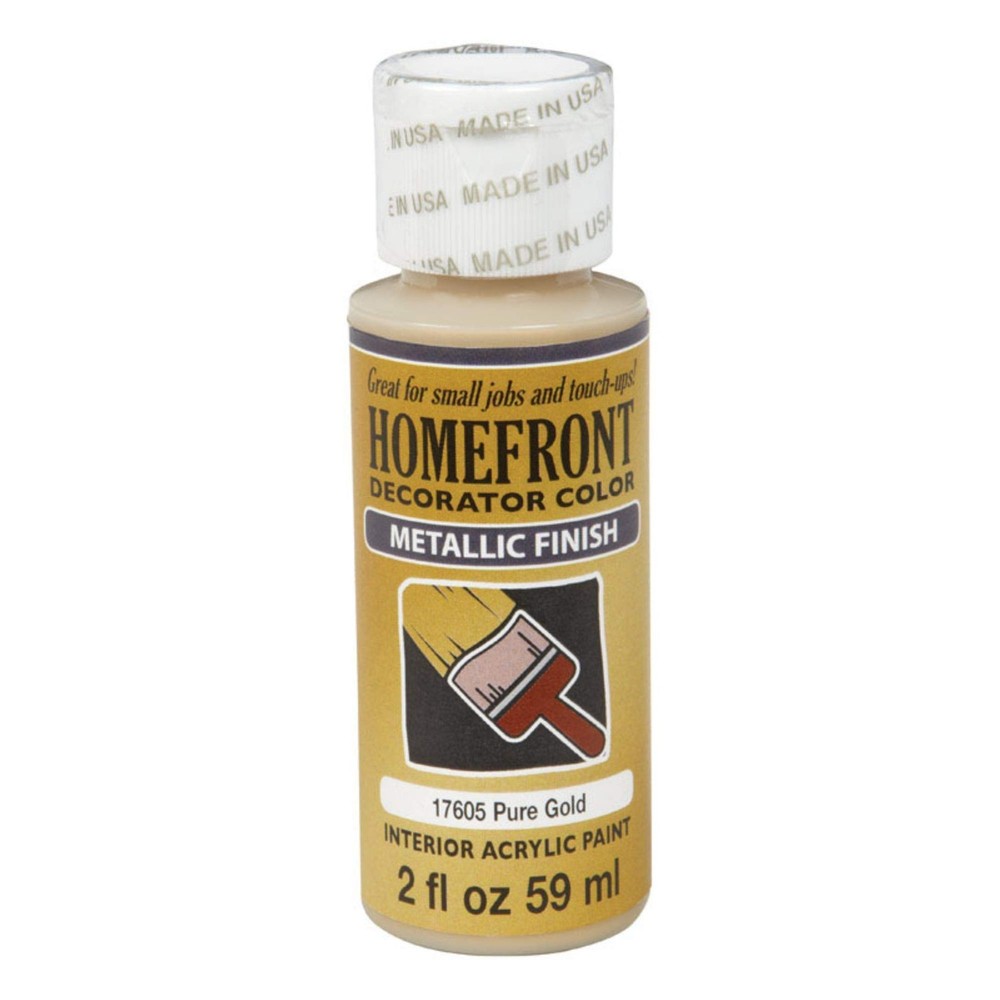 Plaid Enterprises, Inc. Homefront Metallic Pure Gold Hobby Paint 2 oz.