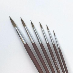XDT#9538 Round Tip liner Artist Paint Art Brush 6pc Nail Oil Acrylic Watercolor