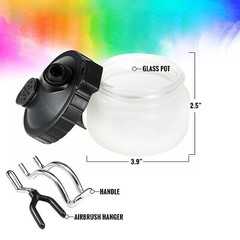 Airbrush Cleaning Kit Cleaner Supplies Brushes Airbrush Cleaning Pot with Holdp3
