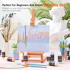 Shuttle Art 40 Pack Pastel Acrylic Paint Set, 30 2 Fl Oz (Pack of 30),