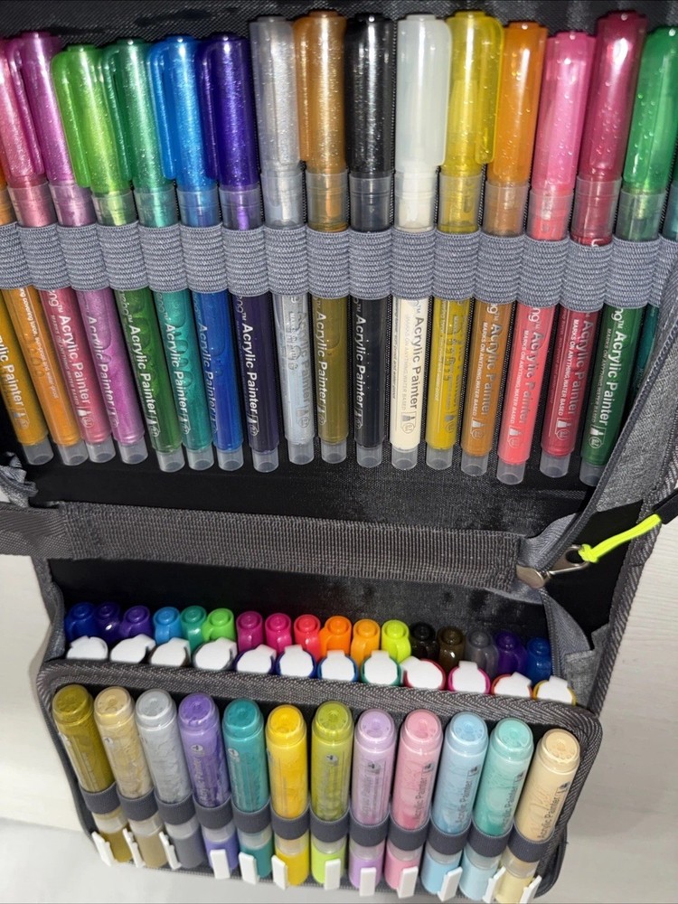60 Colors Acrylic Paint Pens In Case -set of Paint Markers
