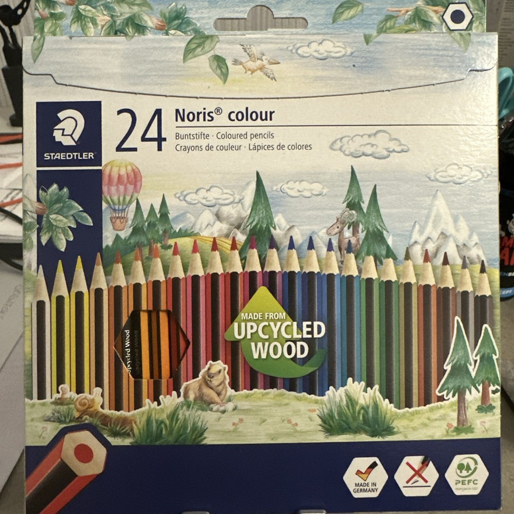 Staedtler 185 C24 Noris 24 Colour Colouring Pencil – Assorted Colours New ❤️🎁