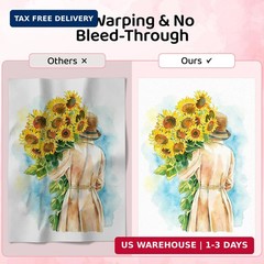 84 Sheets Watercolor Paper 5×7, 110lb/230gsm Cold Press Watercolor Paper Bulk, C